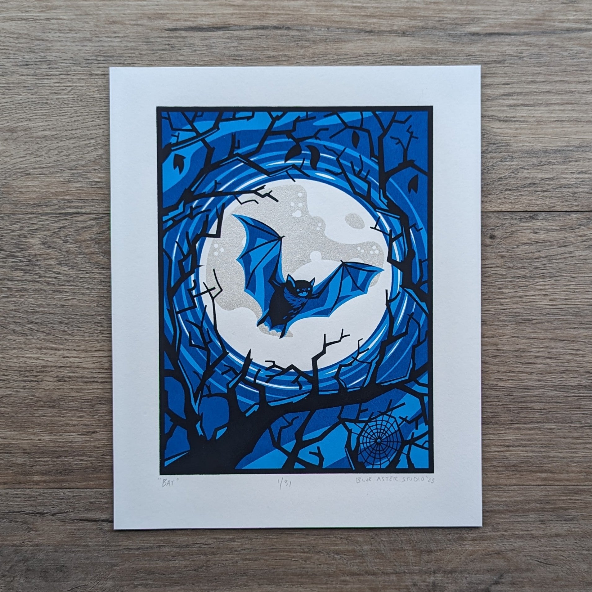 intricate prints showcase at bat print studio social... Bat Screen Print – Blue Aster Studio