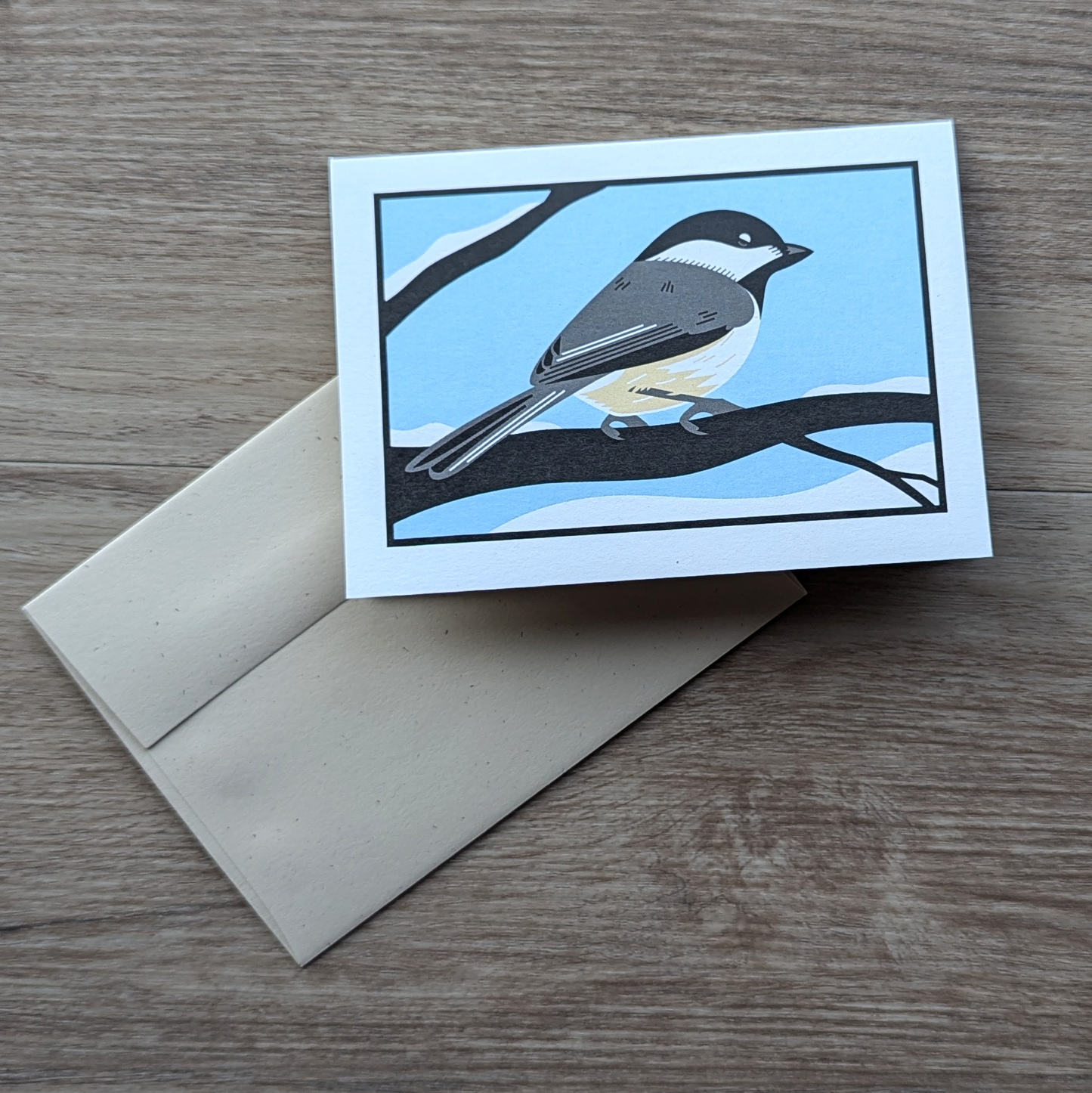 chickadee card with envelope.