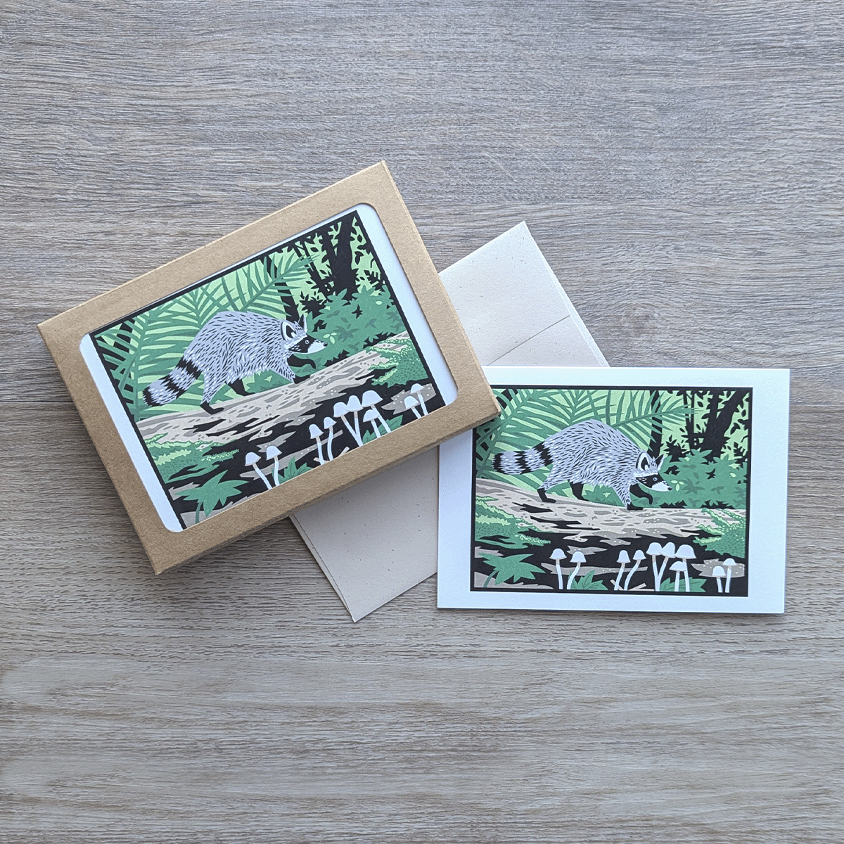Raccoon Notecard Pack – Blue Aster Studio