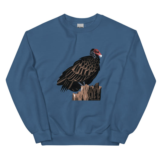 The majestic turkey vulture sweatshirt in blue.