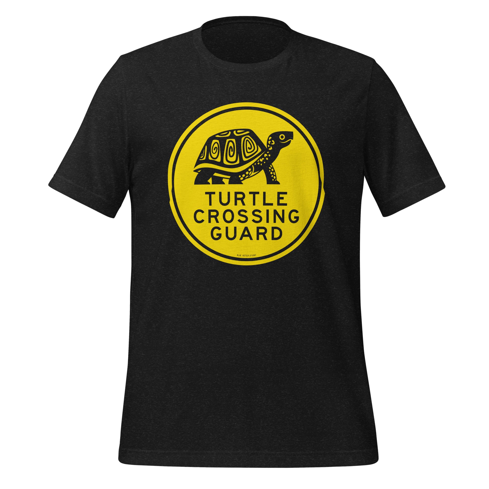 The turtle crossing guard t-shirt in heather grey.
