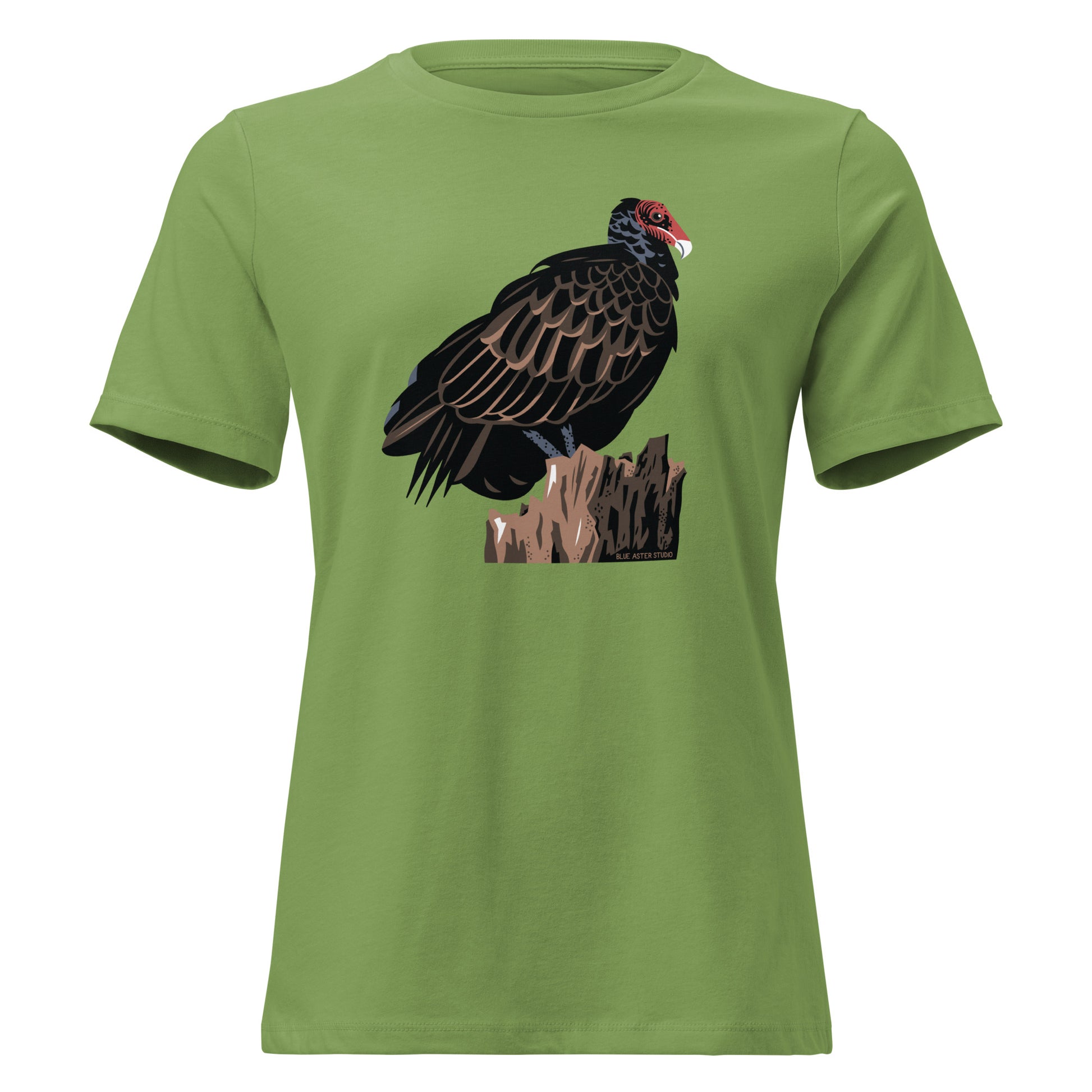 A green shirt with a majestic turkey vulture on the front.
