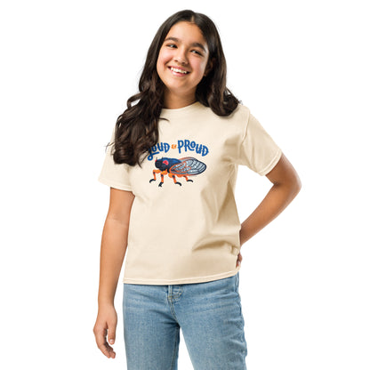 A girl wearing an off-white cicada t-shirt