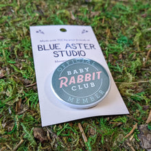 Load image into Gallery viewer, A close up of the Baby Rabbit Club button.