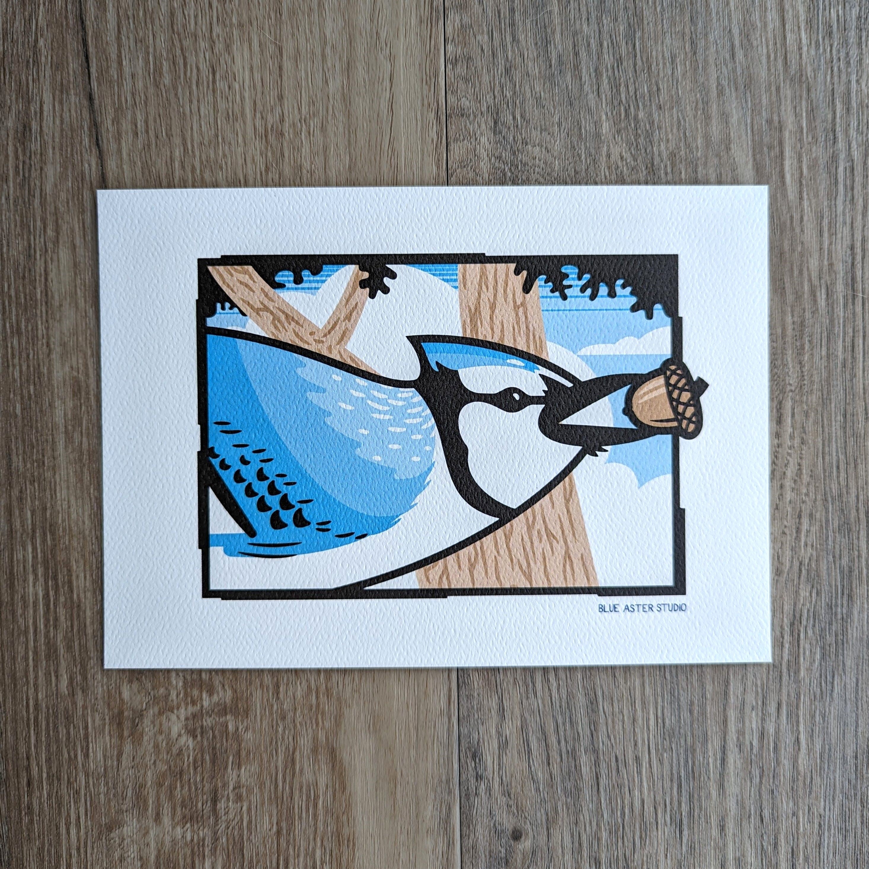 Jay R Prints Blue Jay Art Print – Blue Aster Studio