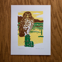 Load image into Gallery viewer, Burrowing Owl Screen Print