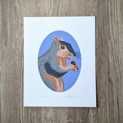 Squirrel Portrait Screen Print